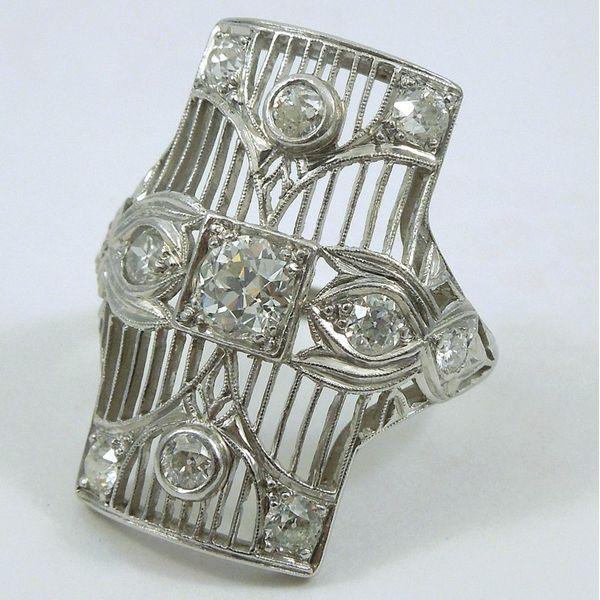 Vintage Cocktail Diamond Filigree Ring Joint Venture Jewelry Cary, NC