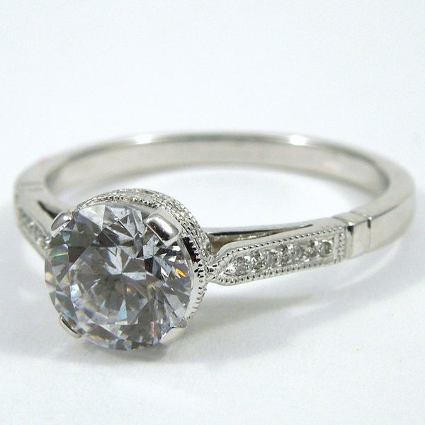 Vintage Inspired Semi-Mount Engagement Ring Joint Venture Jewelry Cary, NC