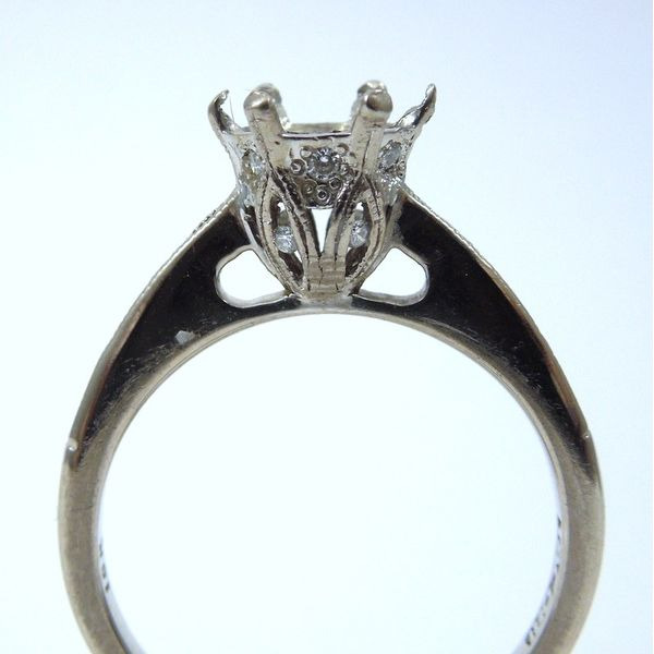 18k Tacori Diamond Semi-Mount with Matching Wedding Band Image 2 Joint Venture Jewelry Cary, NC
