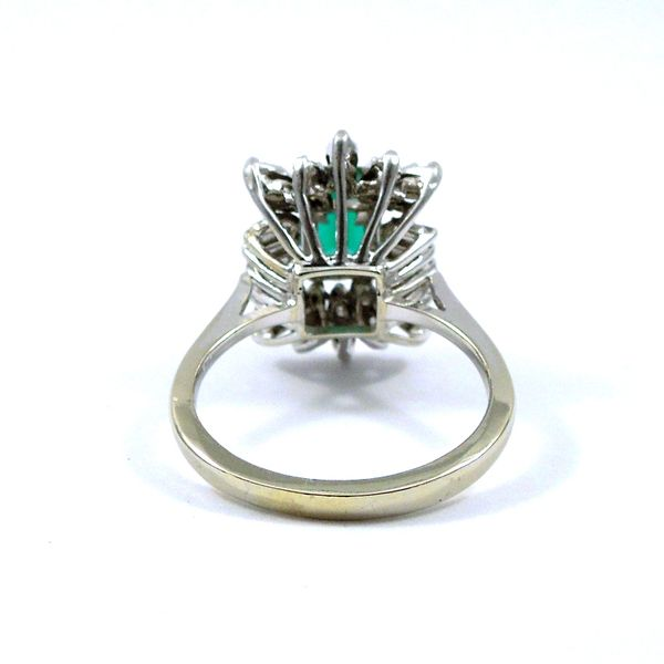 Emerald Cut Synthetic Stone and Diamond Semi-Mount Ring Image 3 Joint Venture Jewelry Cary, NC