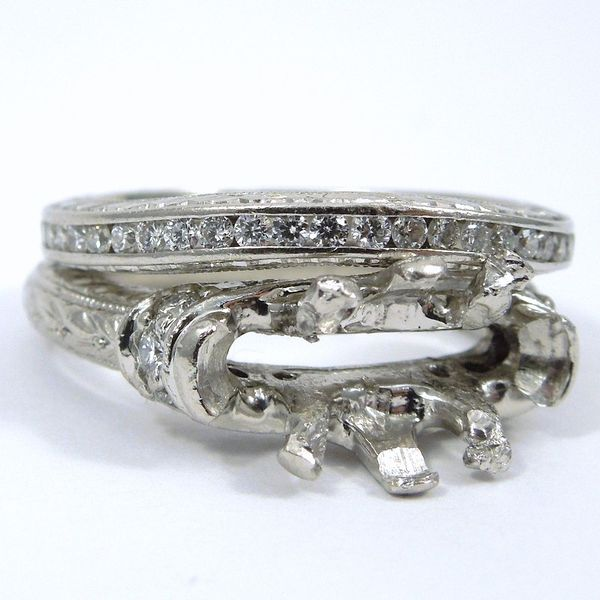 Varna Platinum Wedding Semi-Mount Set Joint Venture Jewelry Cary, NC