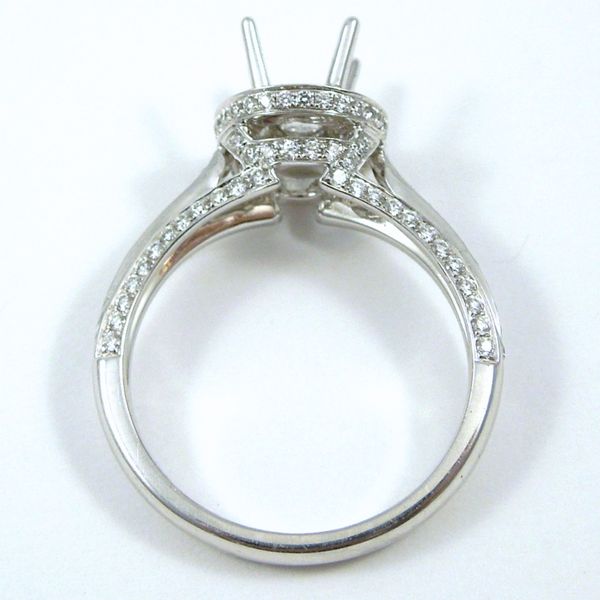 Diamond Halo Style Semi-Mount Ring Image 2 Joint Venture Jewelry Cary, NC