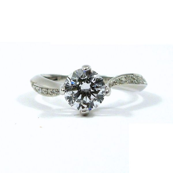 Twisted Diamond Semi-Mount Ring Joint Venture Jewelry Cary, NC