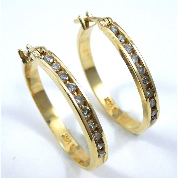 Diamond Hoop Earrings Joint Venture Jewelry Cary, NC