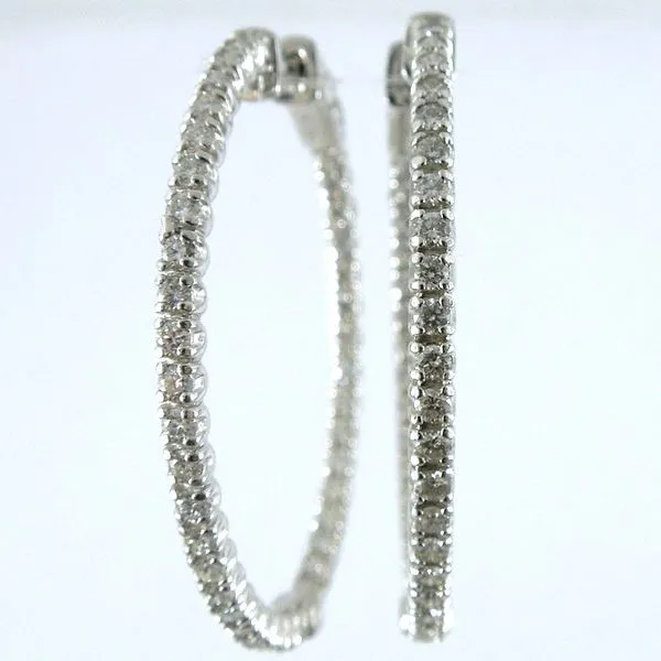 Inside Out Diamond Hoop Earrings Joint Venture Jewelry Cary, NC