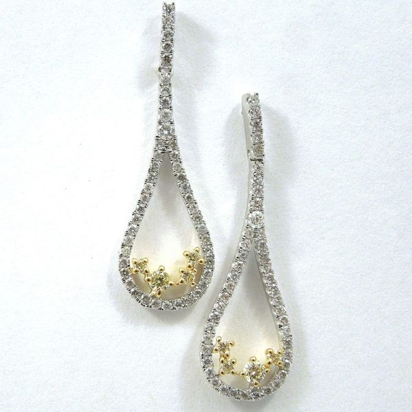 Round Cut Diamond Drop Earrings Joint Venture Jewelry Cary, NC