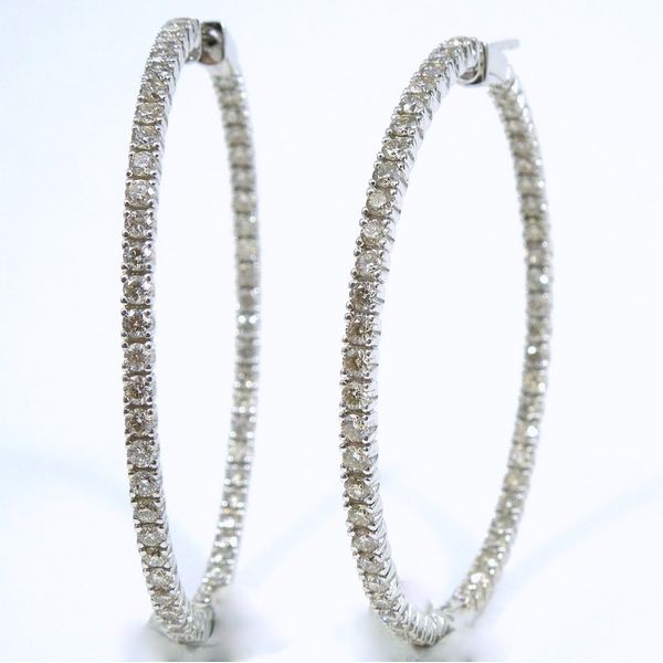 Inside/Out Diamond Hoop Earrings Joint Venture Jewelry Cary, NC