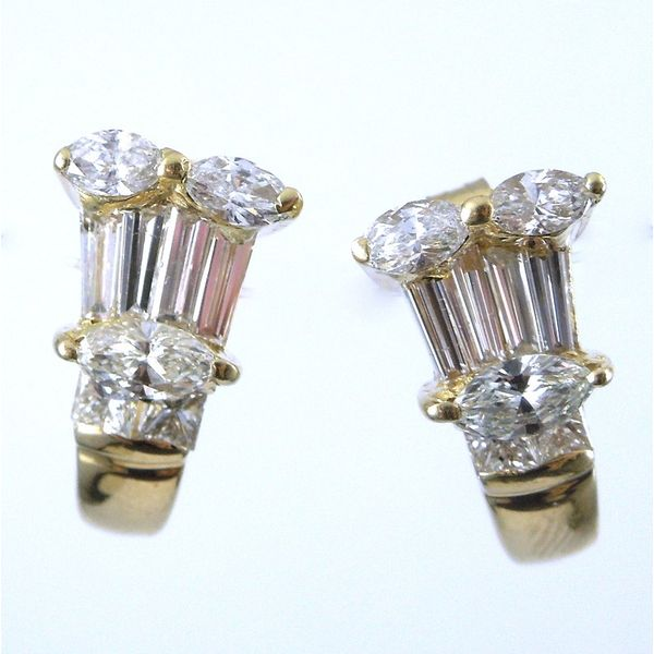 Diamond Half Hoop Earrings Joint Venture Jewelry Cary, NC