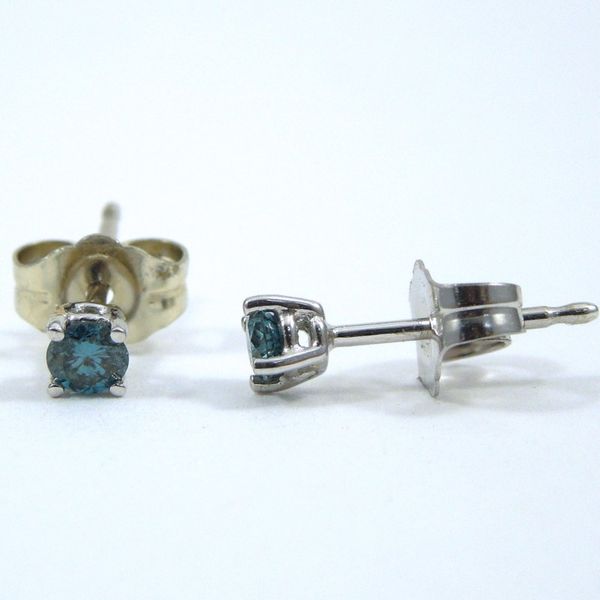 Blue Diamond Earrings Joint Venture Jewelry Cary, NC