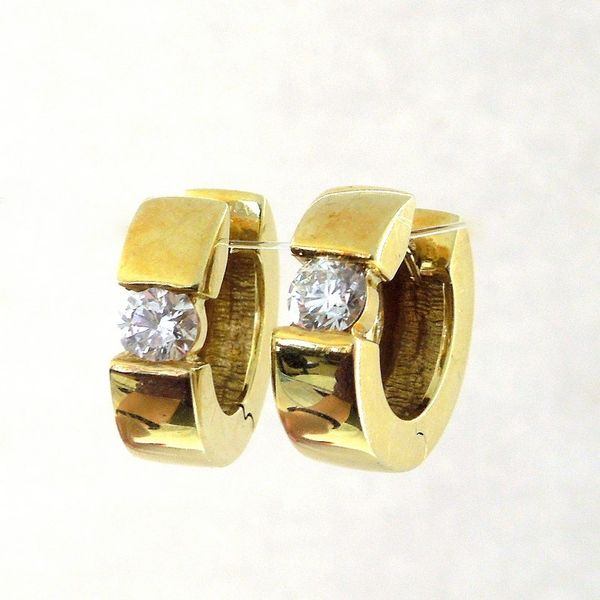 Diamond Huggie Earrings Joint Venture Jewelry Cary, NC