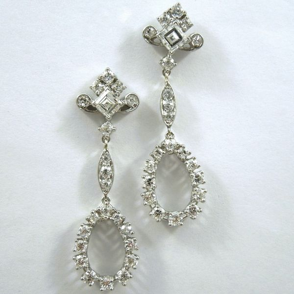 Vintage Diamond Drop Earrings Joint Venture Jewelry Cary, NC