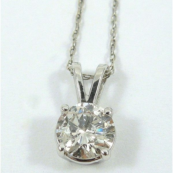 Solitaire Diamond Pendant on Chain Joint Venture Jewelry Cary, NC