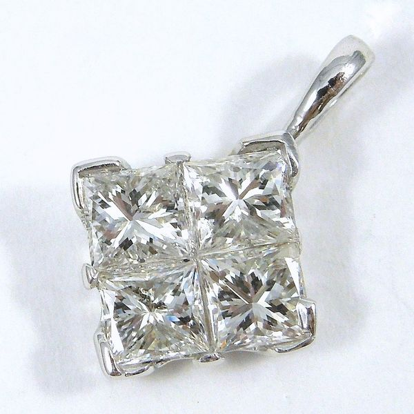 Square Diamond Pendant Joint Venture Jewelry Cary, NC