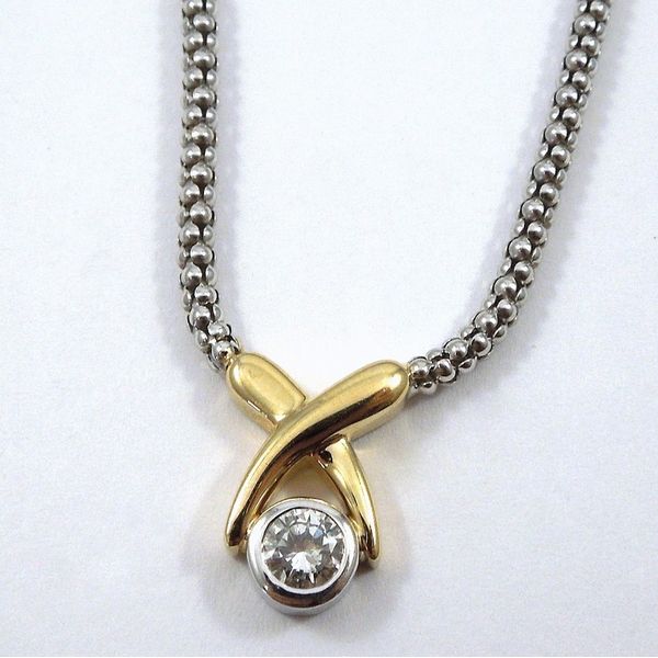 Two Tone Diamond Necklace Joint Venture Jewelry Cary, NC