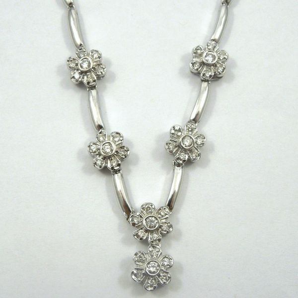 Diamond Flower Necklace Joint Venture Jewelry Cary, NC