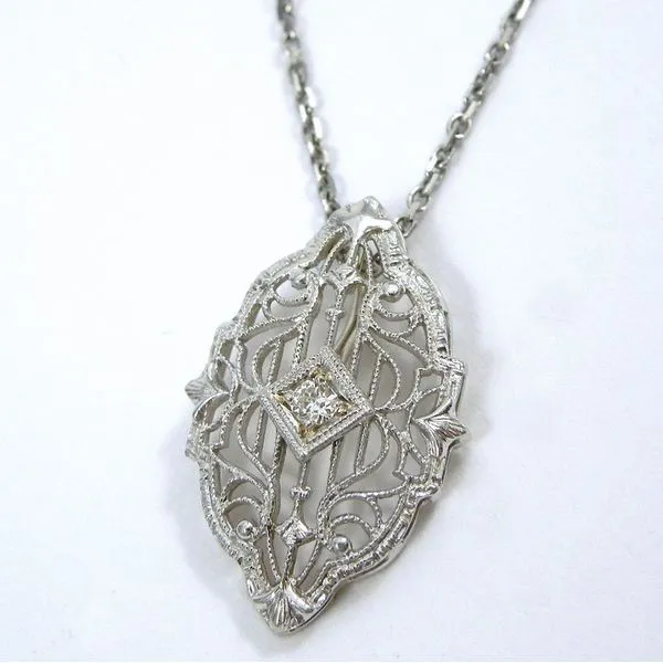 Filigree Diamond Pendant Joint Venture Jewelry Cary, NC