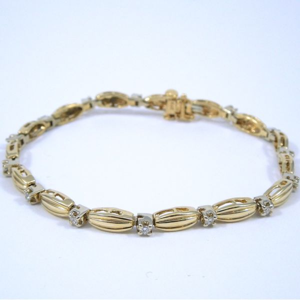 Yellow Gold Diamond Bracelet Joint Venture Jewelry Cary, NC