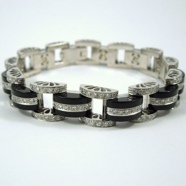 Onyx & Diamond Bracelet Joint Venture Jewelry Cary, NC