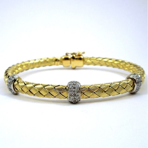 Braided Bangle Bracelet with Diamond Accents Joint Venture Jewelry Cary, NC