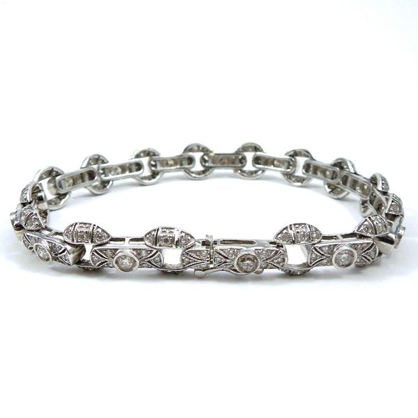 Vintage Inspired Diamond Bracelet Joint Venture Jewelry Cary, NC