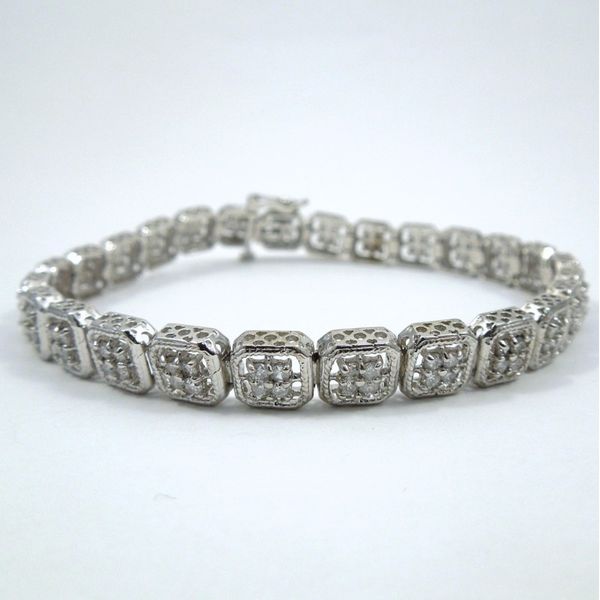 Square Link Diamond Bracelet Joint Venture Jewelry Cary, NC