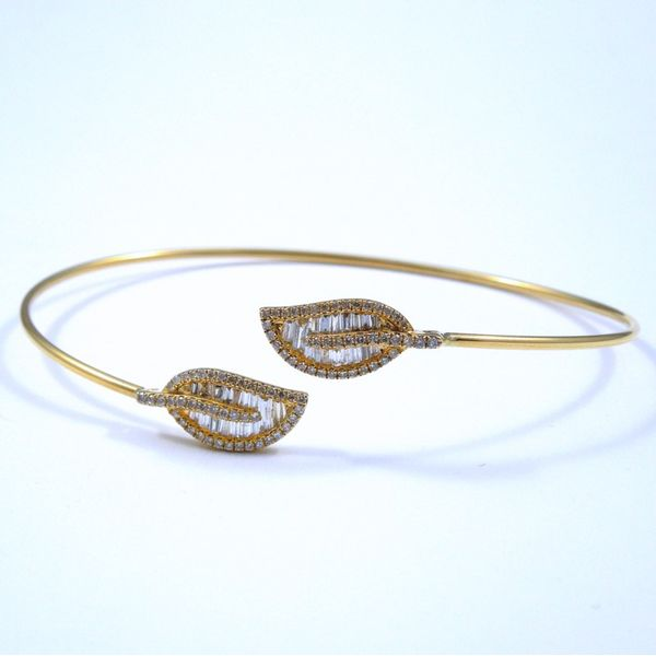 Diamond Leaf Bangle Joint Venture Jewelry Cary, NC