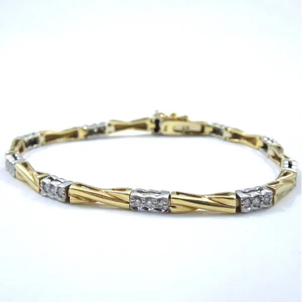 Two Tone Diamond Bracelet Joint Venture Jewelry Cary, NC