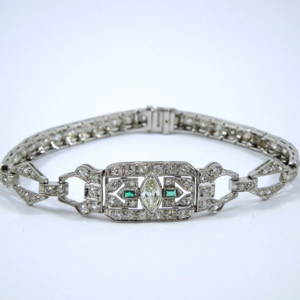 Vintage Diamond & Emerald Bracelet Joint Venture Jewelry Cary, NC