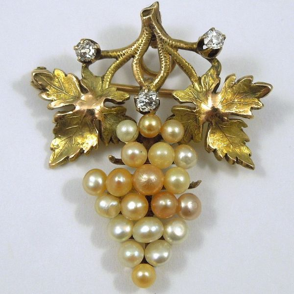 Vintage Grape Bunch Brooch Joint Venture Jewelry Cary, NC