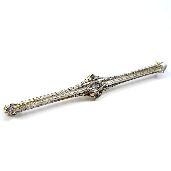 Antique Design Diamond Bar Pin Joint Venture Jewelry Cary, NC