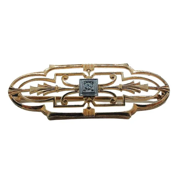 Vintage Yellow Gold Diamond Pin Joint Venture Jewelry Cary, NC