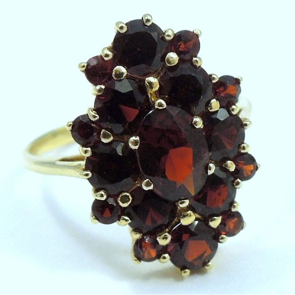 Garnet Cluster Ring Joint Venture Jewelry Cary, NC