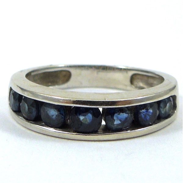 Round Cut Sapphire Wedding Band Joint Venture Jewelry Cary, NC