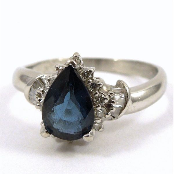 Pear Cut Sapphire & Diamond Ring Joint Venture Jewelry Cary, NC