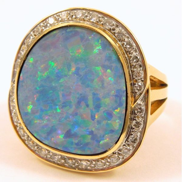 Opal & Diamond Ring Joint Venture Jewelry Cary, NC