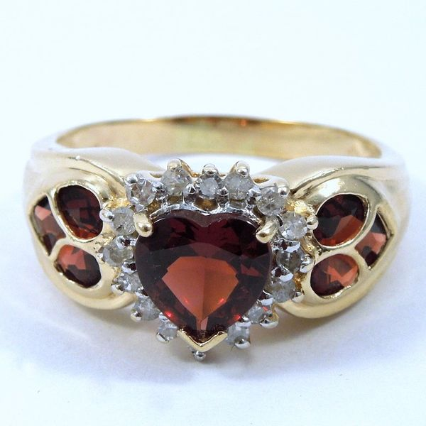 Garnet & Diamond Ring Joint Venture Jewelry Cary, NC