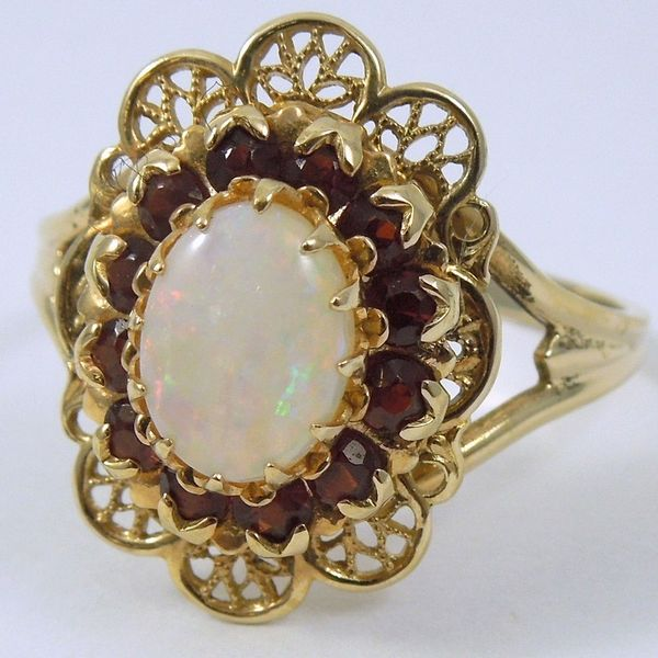 Opal & Garnet Ring Joint Venture Jewelry Cary, NC