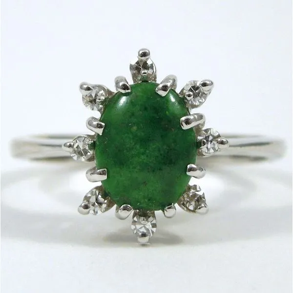 Jade & Diamond Ring Joint Venture Jewelry Cary, NC