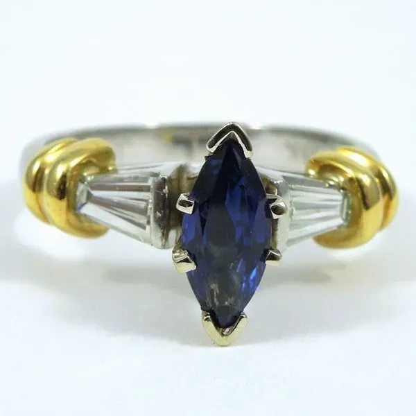 Marquise Sapphire & Diamond Ring Joint Venture Jewelry Cary, NC