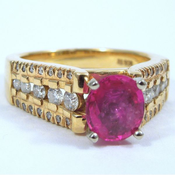 Pink Ruby & Diamond Ring Joint Venture Jewelry Cary, NC