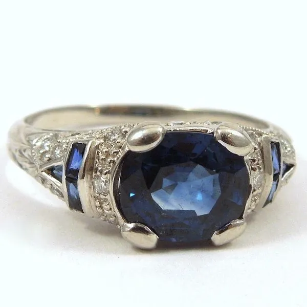 Vintage Inspired Sapphire Ring Joint Venture Jewelry Cary, NC