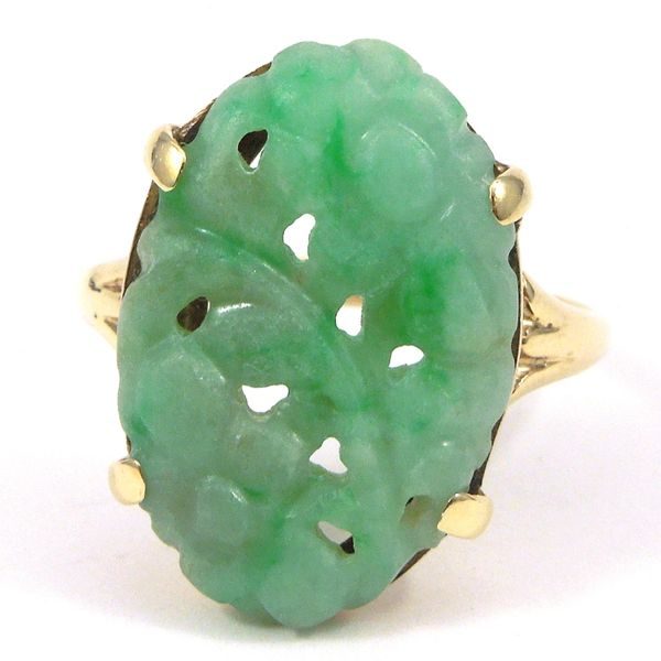 Carved Jade Ring Joint Venture Jewelry Cary, NC