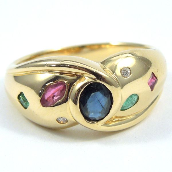 Sapphire, Ruby, Emerald Ring Joint Venture Jewelry Cary, NC