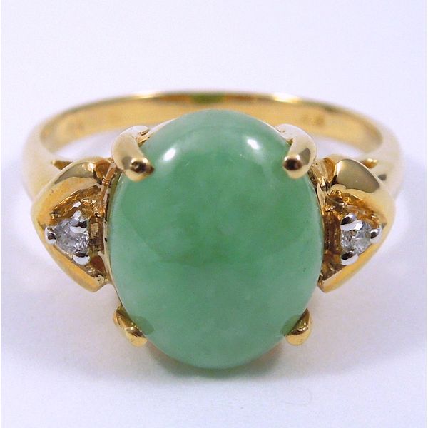 Jade & Diamond Ring Joint Venture Jewelry Cary, NC