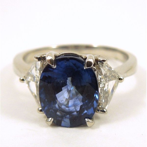 Sapphire & Diamond Engagement Ring Joint Venture Jewelry Cary, NC