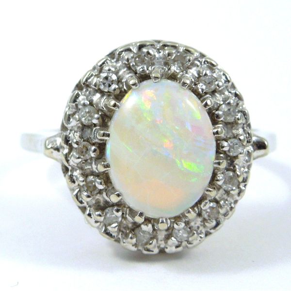 Opal & Diamond Ring Joint Venture Jewelry Cary, NC