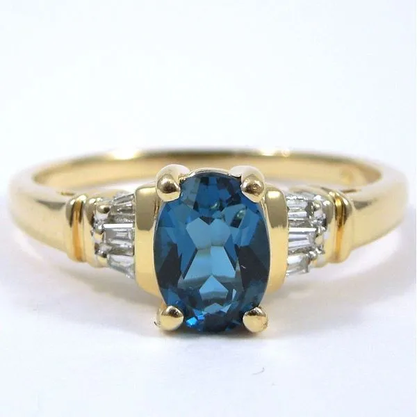 Blue Topaz & Diamond Ring Joint Venture Jewelry Cary, NC