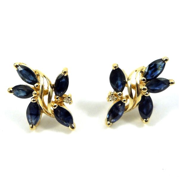 Sapphire Cluster Earrings Joint Venture Jewelry Cary, NC