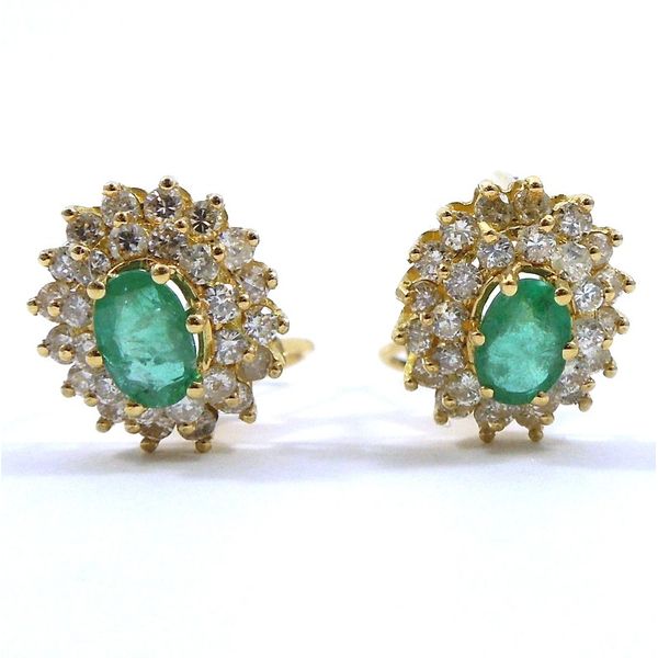 Emerald & Diamond Studs Joint Venture Jewelry Cary, NC