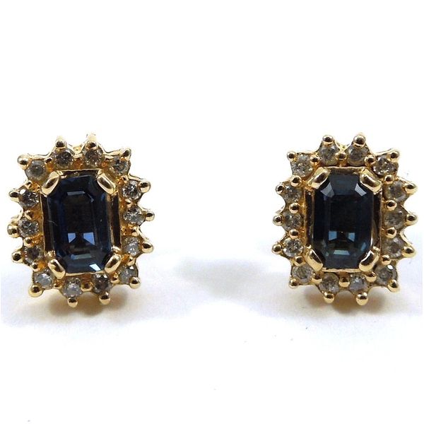Sapphire & Diamond Studs Joint Venture Jewelry Cary, NC